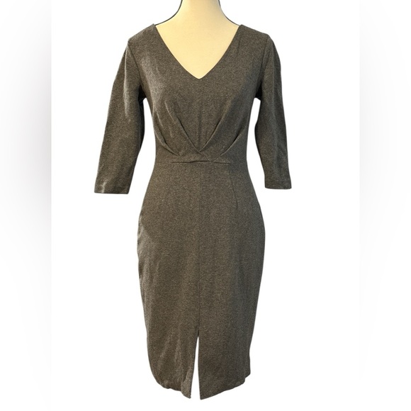 Trina Turk Gray 3/4 Sleeve Midi Dress - Picture 1 of 7
